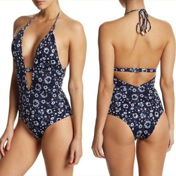 Tavik Emme Swimsuit Medina Evening Blue Halter XS - Picture 1 of 7
